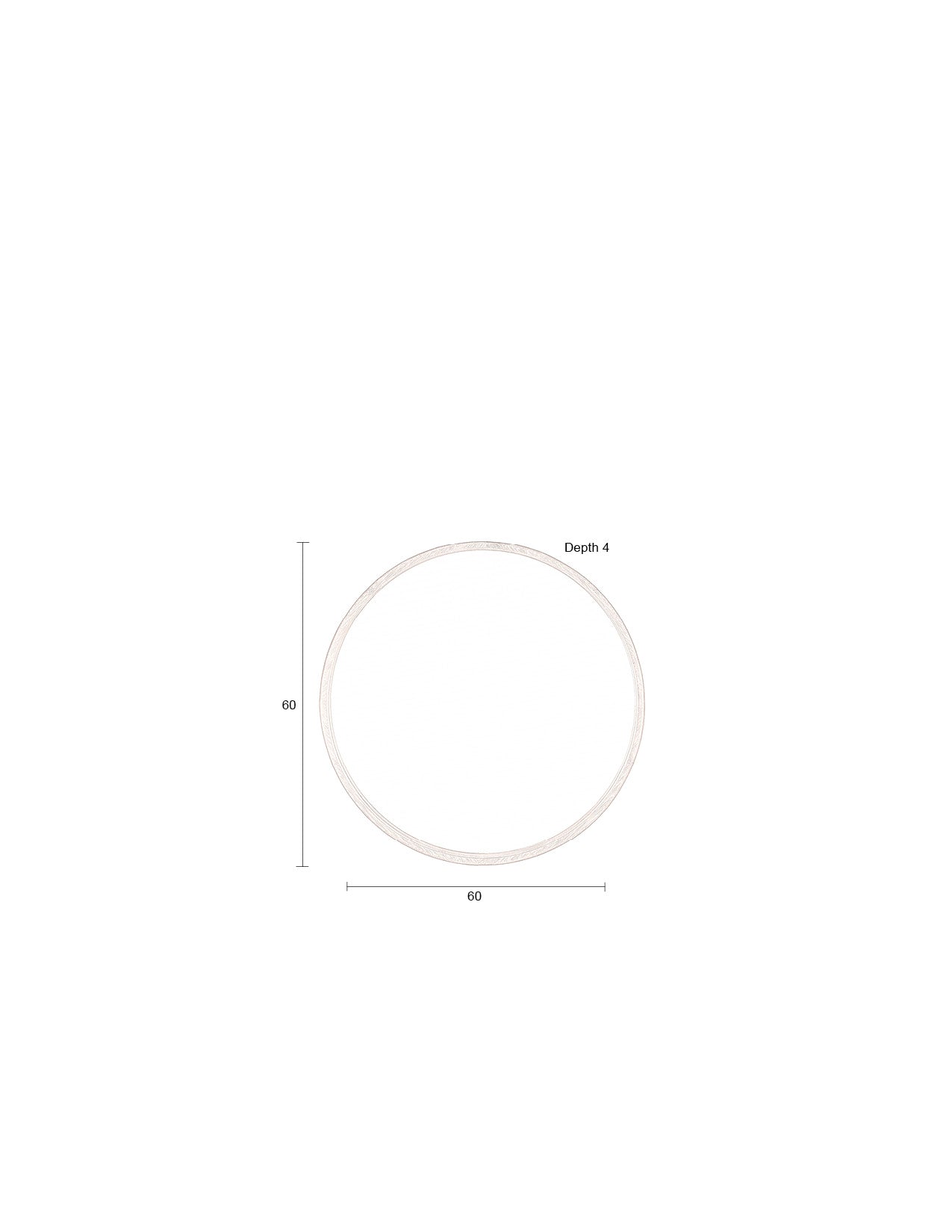 Dutchbone Caroun Natural Bamboo Round Wall Mirror Medium